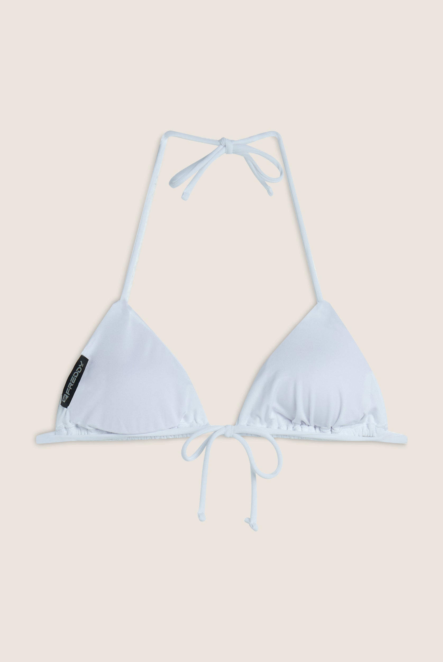 Triangel-Bikinioberteil mit Strassverzierung - WHITE