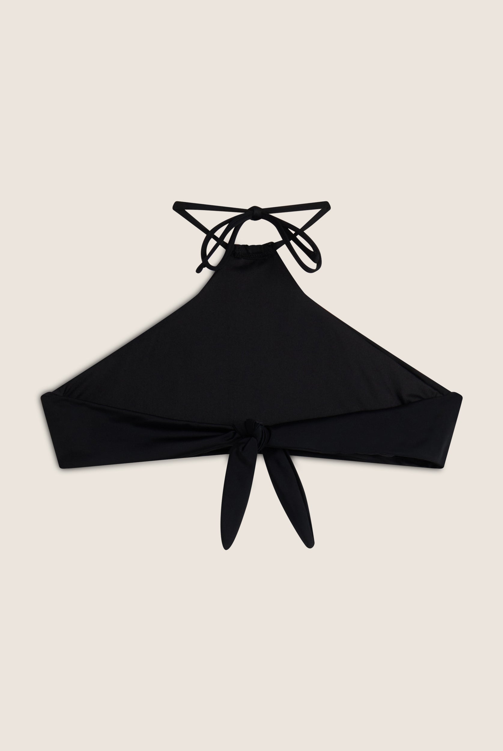 Bikini-Neckholder-Top mit strassbesetztem Freddy Logo - BLACK