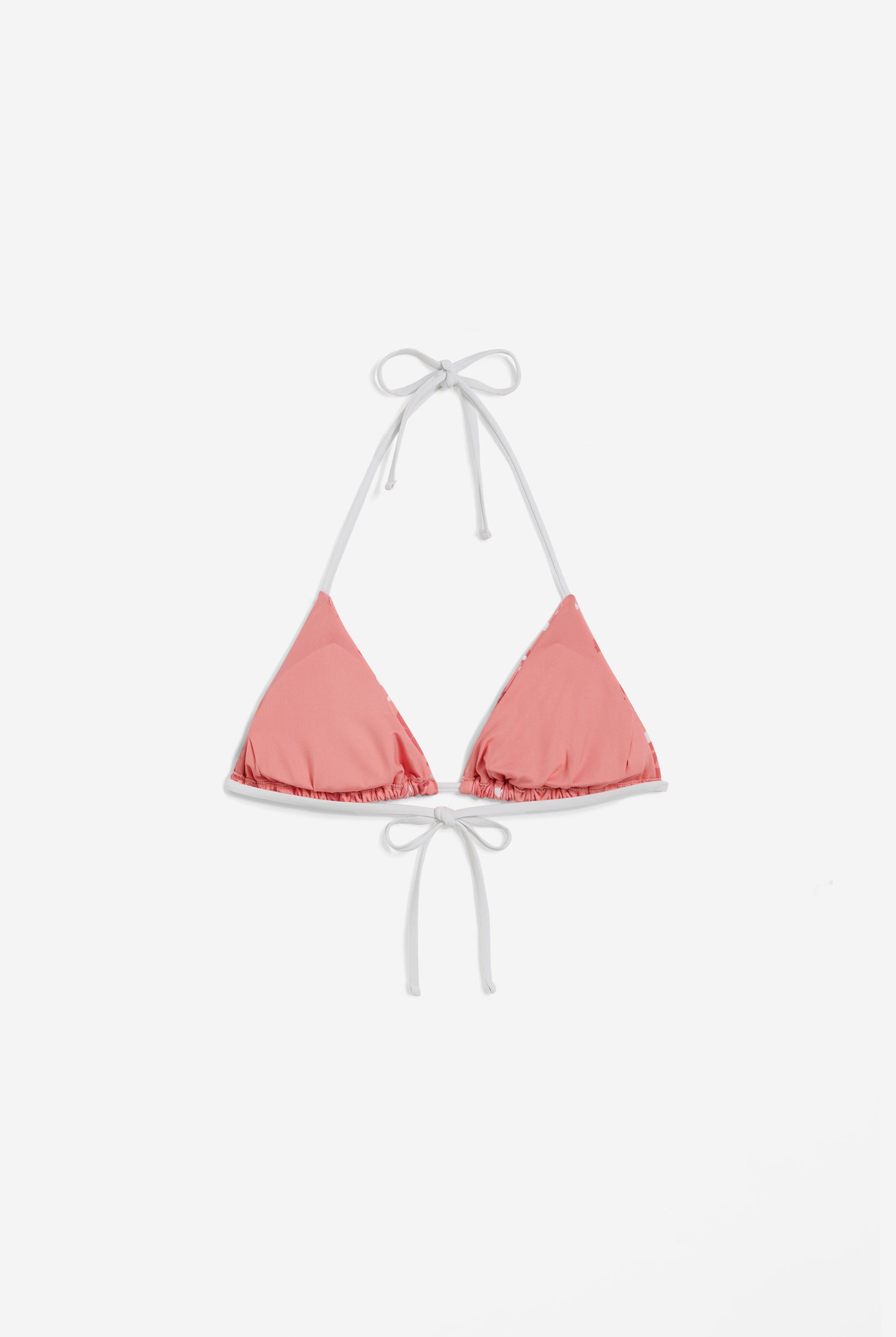 Triangel-Bikinioberteil mit Blumenmuster - CORAL