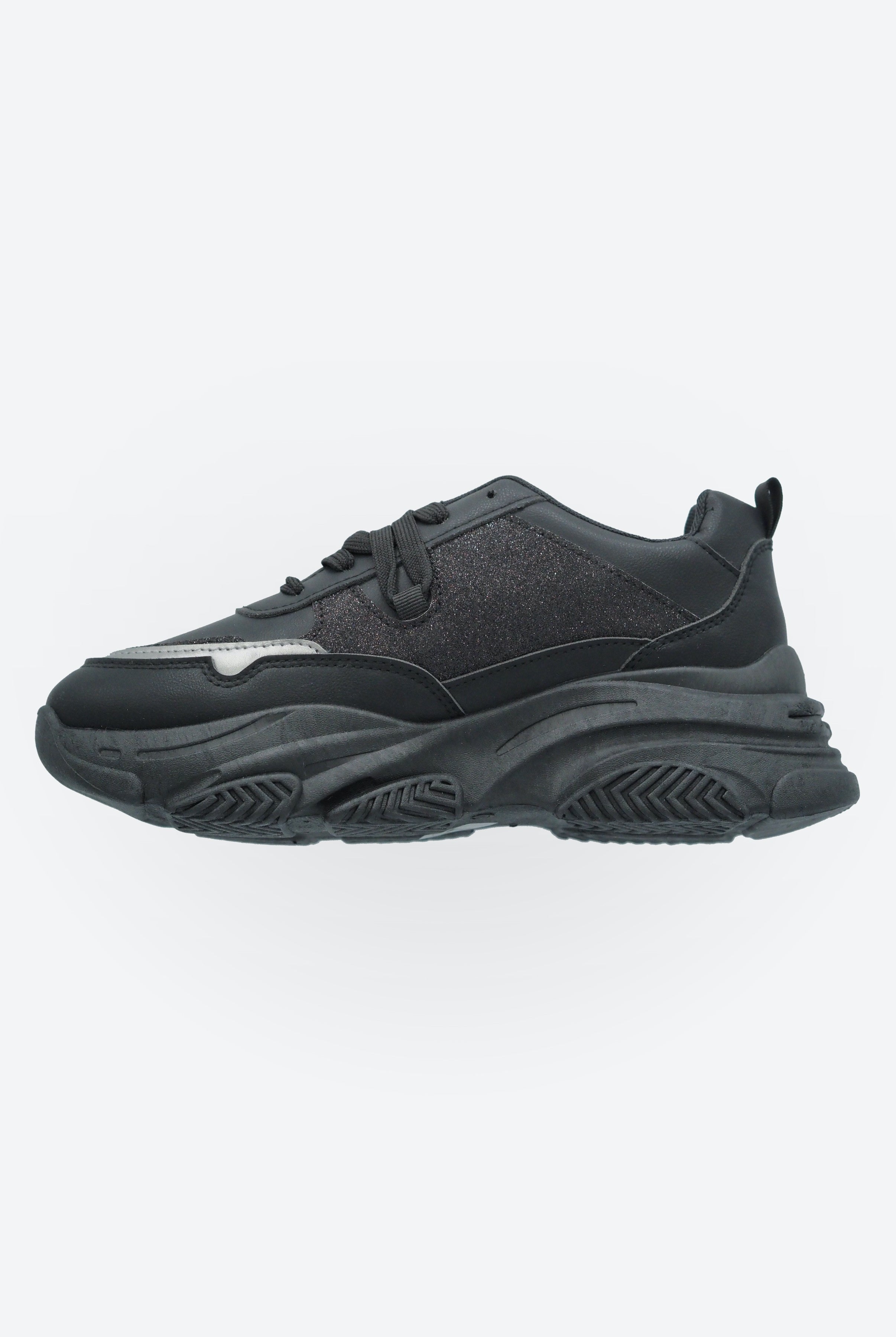 Damen-Sneaker mit Glitzerdetails und klobiger Sohle