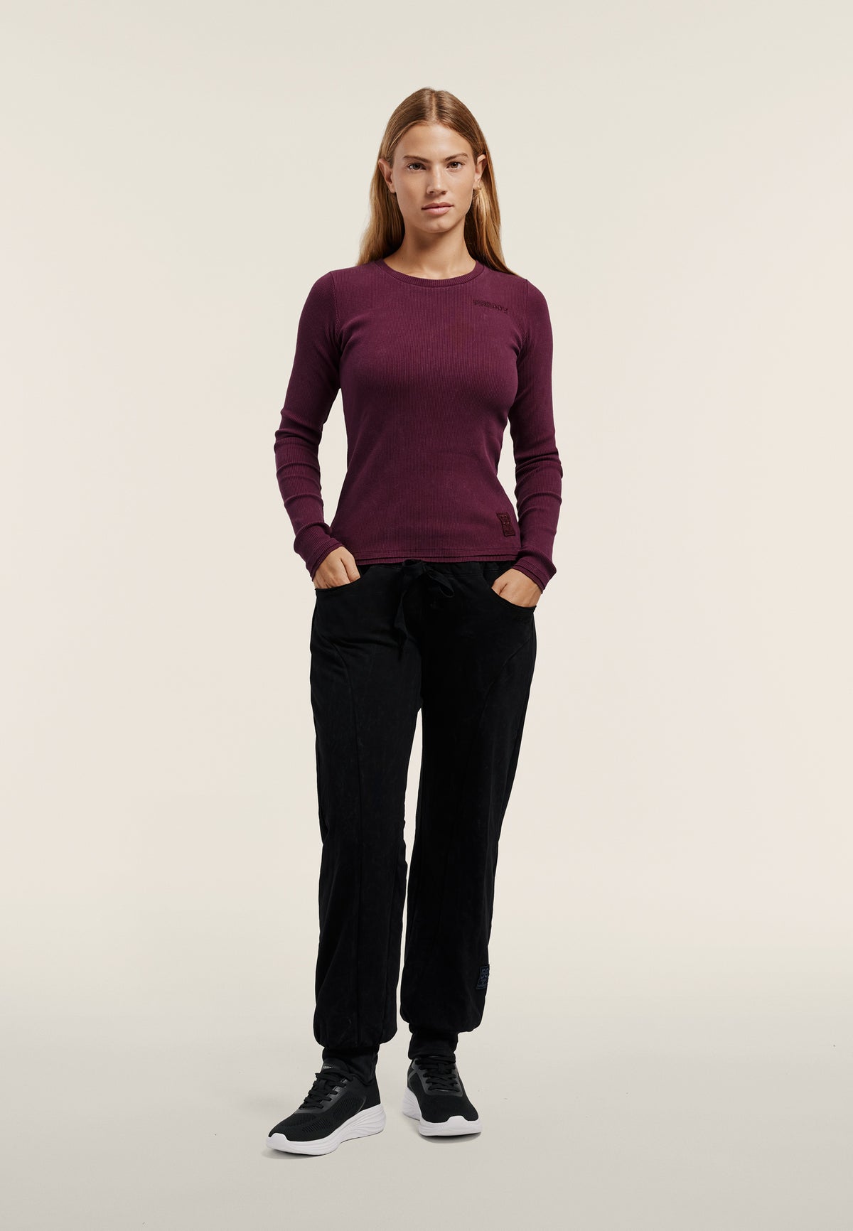 Washed joggers with 50 Years of Movement patch - Black