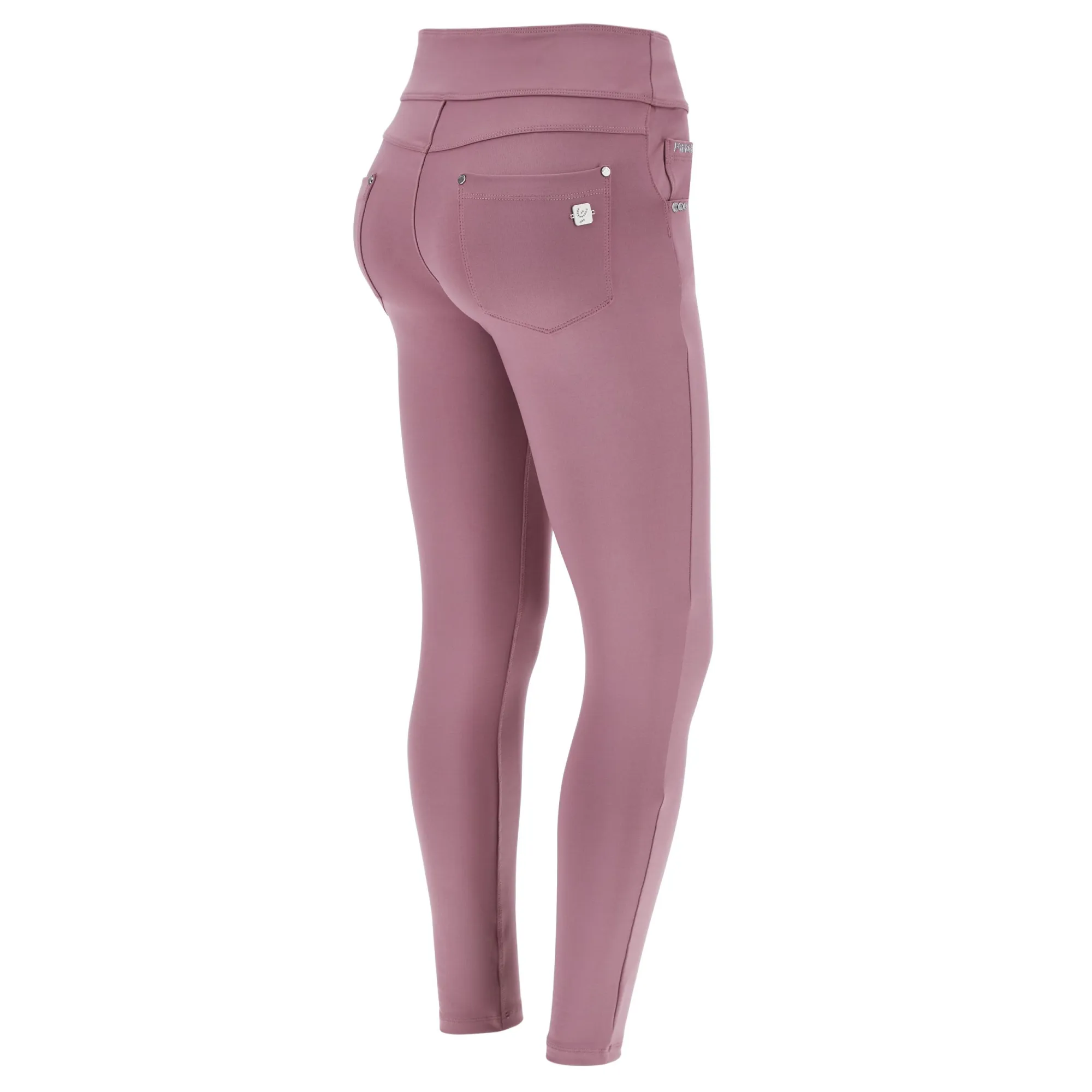 N.O.W.® D.I.W.O.® z recyklingu - Spodnie Skinny z podwijanym pasem w kolorze fioletowy - P117