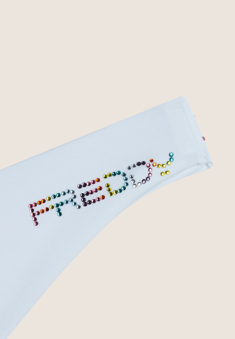 Bikinihose mit Strassverzierung - WHITE