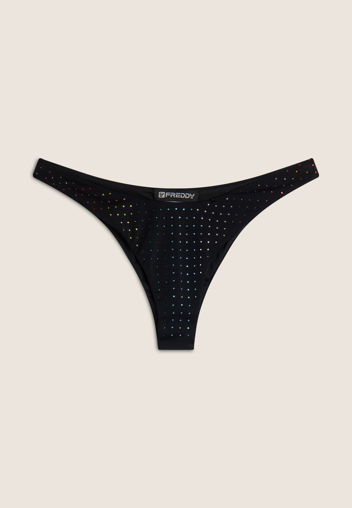 Bikinihose mit Strassverzierung - BLACK