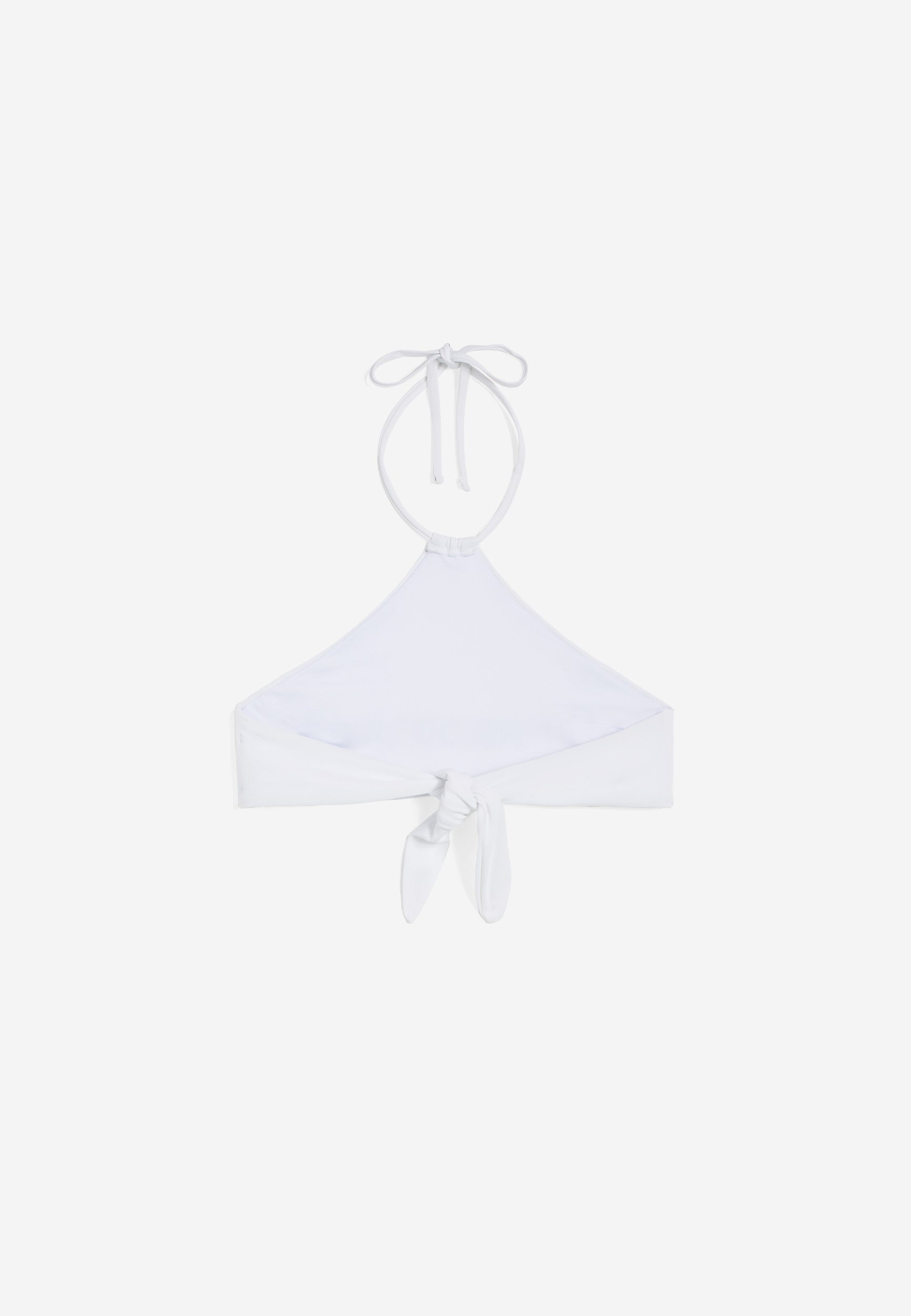 Bikini-Neckholder-Top mit strassbesetztem Freddy Logo - WHITE