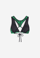 Triangel-Bikinioberteil mit Zebramuster - GREEN