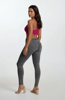 WR.UP Curvy Push-Up Regular Waist Skinny 7/8 Denim Jeans - Denim Gray - Yellow Seam