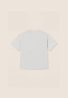 Comfort t-shirt in melange jersey with neon details - White Melange