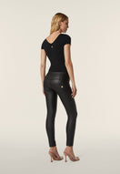 WR.UP Push-Up Mid Waist Skinny Vegan Leather Pant - Black