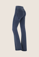 WR.UP Core Push-Up High Waist Flare Denim Jeans - Denim Medium Blue - Blue Seam