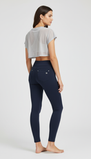 N.O.W. Yoga Mid Waist Skinny Pants - Dark Sapphire Blue